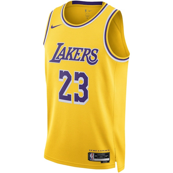 LeBron James Los Angeles Lakers Nike Unisex Swingman Jersey - Icon Edition - Gold/White