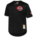 Ken Griffey Jr. Cincinnati Reds Big & Tall Cooperstown Collection Batting Practice Replica Jersey - Black