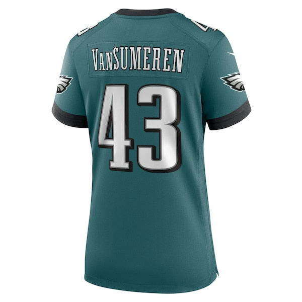 Ben VanSumeren Philadelphia Eagles Nike Women's Team Game Jersey - Midnight Green