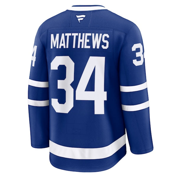 Auston Matthews Toronto Maple Leafs  Captain Patch Home Premium Jersey - Blue/Black