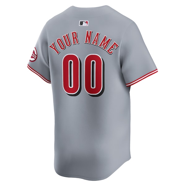 Cincinnati Reds Nike Away Limited Custom Jersey - Gray