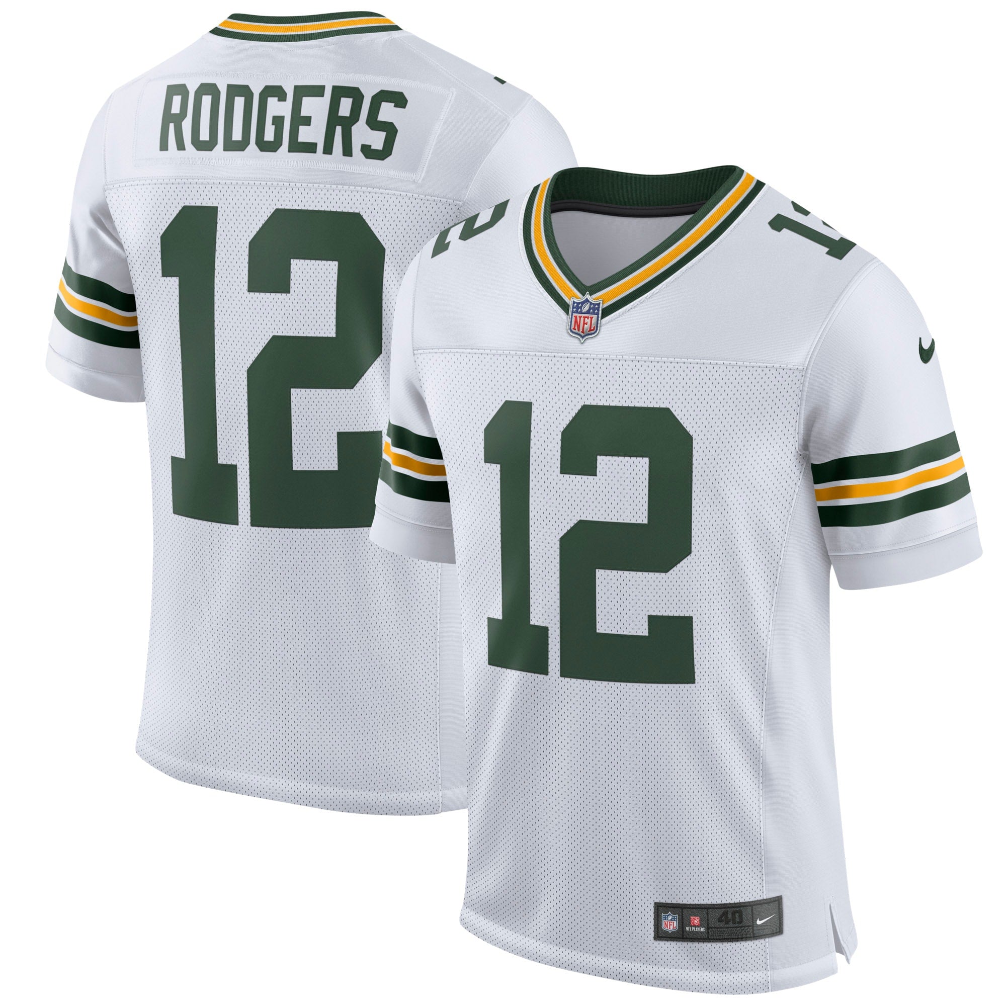 Aaron Rodgers Green Bay Packers Nike Vapor Elite Jersey - Green/White