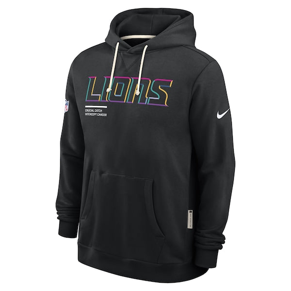 Detroit Lions Nike 2025 NFL Crucial Catch Sideline Standard Issue Dri-FIT Hoodie - Black