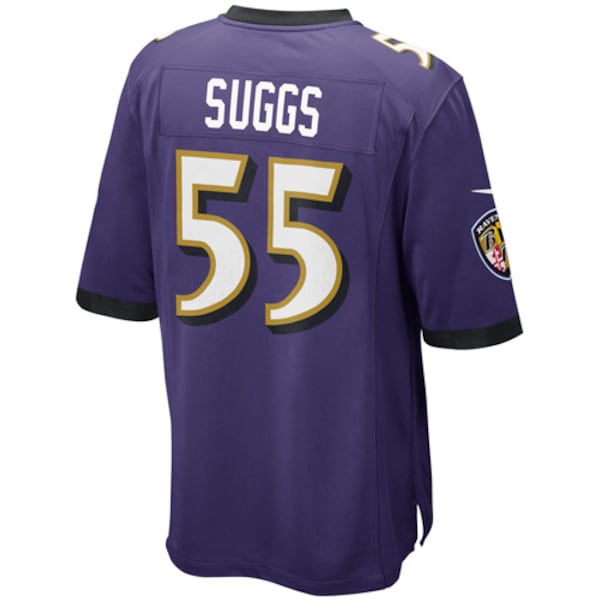 Mens Baltimore Ravens Terrell Suggs Nike Purple Game Jersey