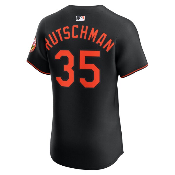 Adley Rutschman Baltimore Orioles Nike Alternate Elite Jersey - Black/White/Orange