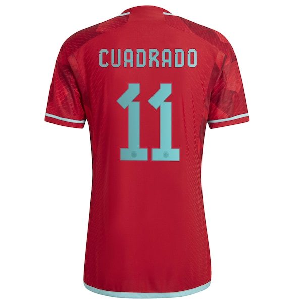 Juan Cuadrado Colombia National Team adidas 2022/23 Away Authentic Player Jersey - Red