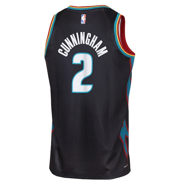 Cade Cunningham Detroit Pistons Nike Youth 2025/26 City Edition Swingman Jersey - Black