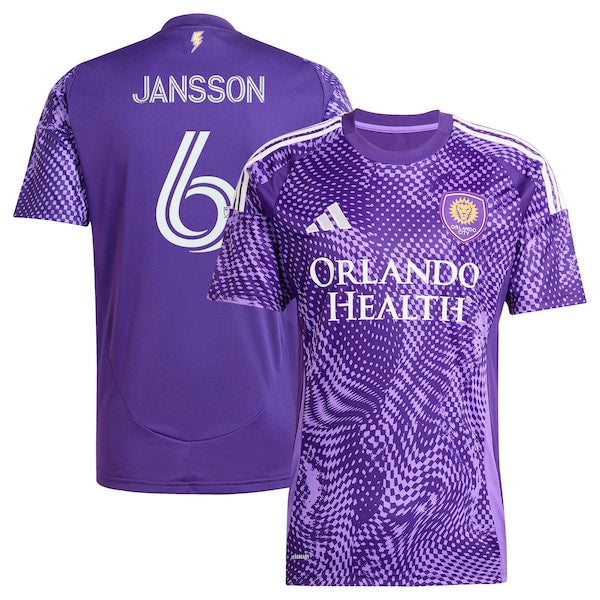 Robin Jansson Orlando City SC adidas 2025 Perfect Storm Replica Player Jersey - Purple