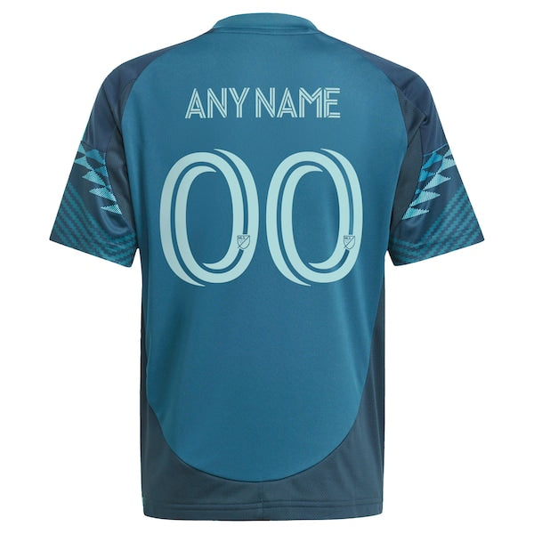 Seattle Sounders FC adidas Youth 2025 The Salish Sea Kit Replica Custom Jersey - Blue