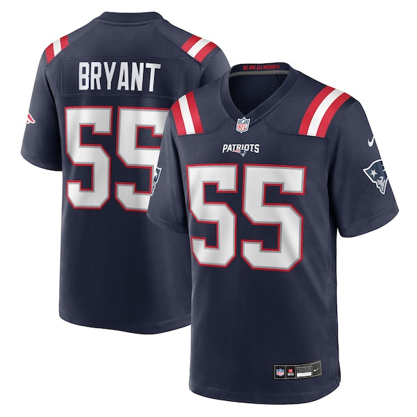 Marcus Bryant New England Patriots Nike Team Game Jersey -  Navy