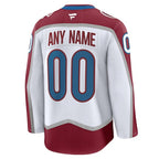 Colorado Avalanche  Away Premium Custom Jersey - White/Navy/Burgundy
