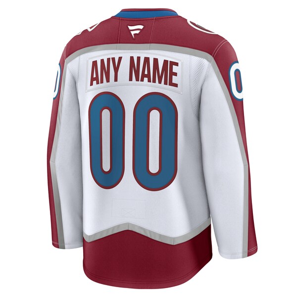 Colorado Avalanche  Away Premium Custom Jersey - White/Navy/Burgundy