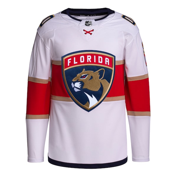 Florida Panthers adidas  Away  Primegreen Authentic Custom Jersey - White