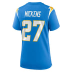 R.J. Mickens Los Angeles Chargers Nike Women's Team Game Jersey -  Powder Blue