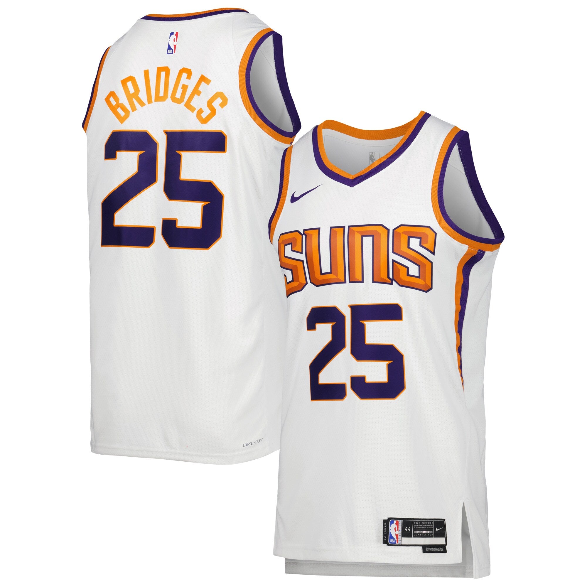 Mikal Bridges Phoenix Suns Nike Unisex Swingman Jersey - Icon Edition - Purple/White