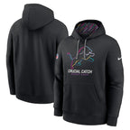Detroit Lions Nike 2024 NFL Crucial Catch Club Pullover Hoodie - Black