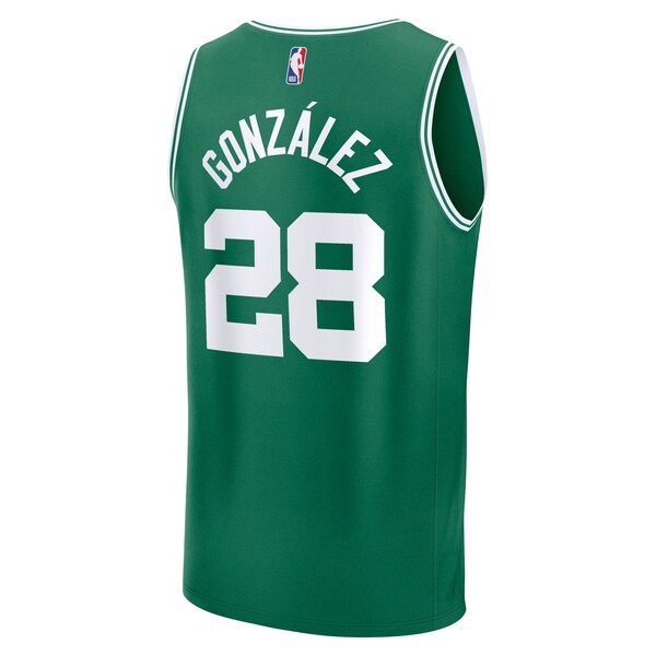 Hugo Gonzalez Boston Celtics  Youth 2025 NBA Draft First Round Pick Fast Break Replica Jersey - Icon Edition - Kelly Green
