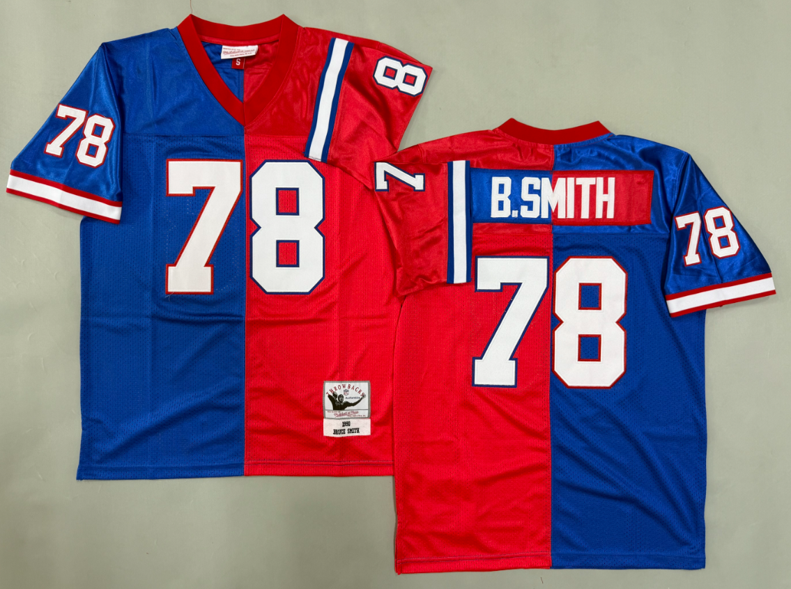 Bruce Smith Buffalo Bills Authentic Split Throwback Retired Player Jersey
