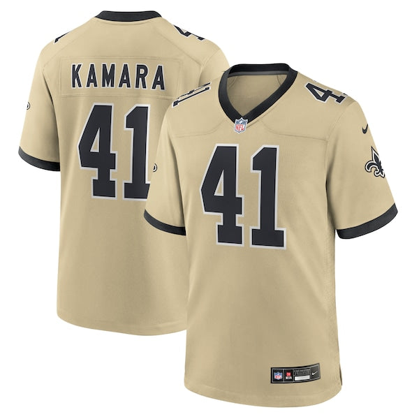 Alvin Kamara New Orleans Saints Nike Gameday Golds Alternate Game Player Jersey - Gold/Black/White