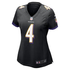 Zay Flowers Baltimore Ravens Nike Women's Team Game Jersey - Black/Purple