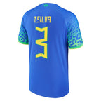 Thiago Silva Brazil National Team Nike 2022/23 Replica Away Jersey - Blue