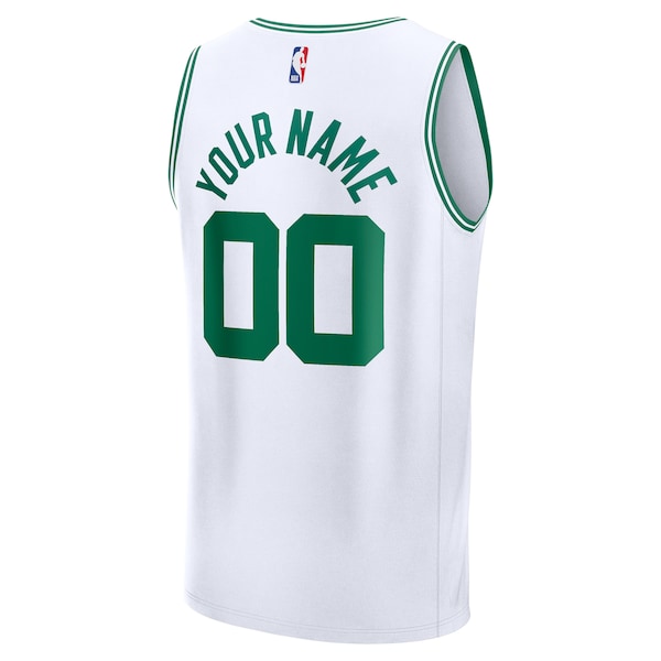 Boston Celtics  Fast Break Custom Jersey - Association Edition - White/Kelly Green/Black