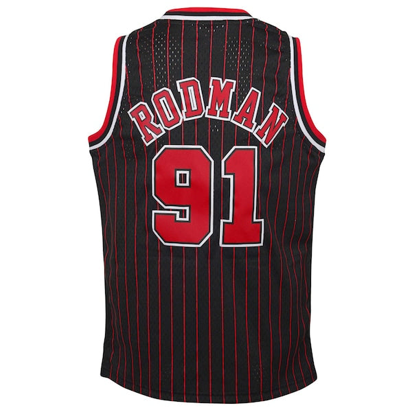 Dennis Rodman Chicago Bulls  Youth 1995/96 Hardwood Classics Swingman Jersey - Black