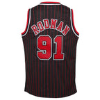 Dennis Rodman Chicago Bulls  Youth 1995/96 Hardwood Classics Swingman Jersey - Black