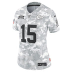 Patrick Mahomes Kansas City Chiefs Nike Women's 2024 Salute to Service Limited Jersey - Arctic Camo