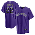 Nolan Jones Colorado Rockies Nike Alternate Replica Jersey - Purple/White