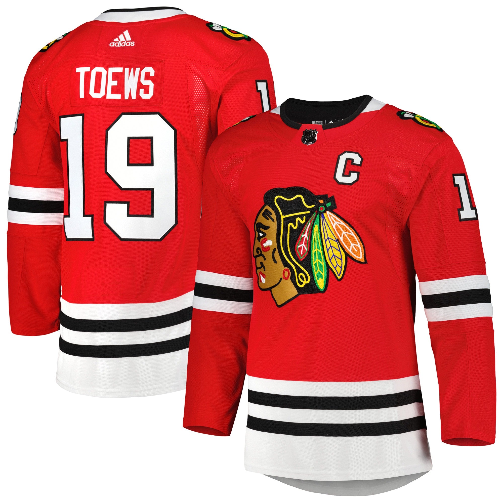 Jonathan Toews Chicago Blackhawks adidas Away Primegreen Authentic Pro Player Jersey - White/Red