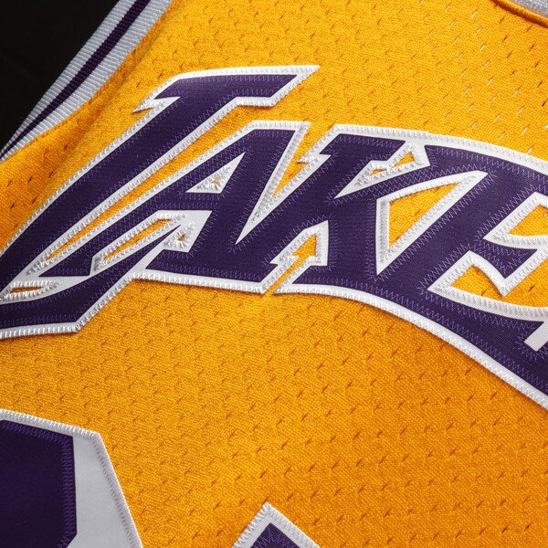 Magic Johnson Los Angeles Lakers 1984/85 Hardwood Classics Swingman Jersey - Gold/Purple