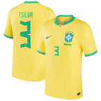 Thiago Silva Brazil National Team Nike 2022/23 Replica Home Jersey - Yellow