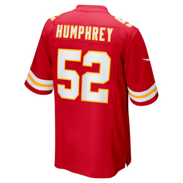 Creed Humphrey Kansas City Chiefs Nike Super Bowl LVII Patch Game Jersey - Red