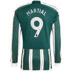 Anthony Martial Manchester United adidas 2023/24 Away Long Sleeve Replica Player Jersey - Green/Red