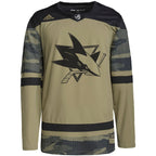San Jose Sharks adidas Military Appreciation Team Authentic Custom Practice Jersey - Camo