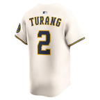 Brice Turang Milwaukee Brewers Nike Home Limited Player Jersey - Cream
