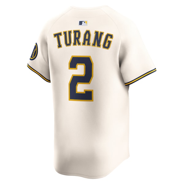 Brice Turang Milwaukee Brewers Nike Home Limited Player Jersey - Cream