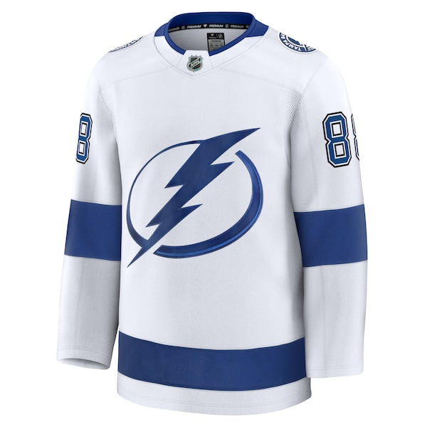 Andrei Vasilevskiy Tampa Bay Lightning  Away Premium Jersey - White/Black/Blue