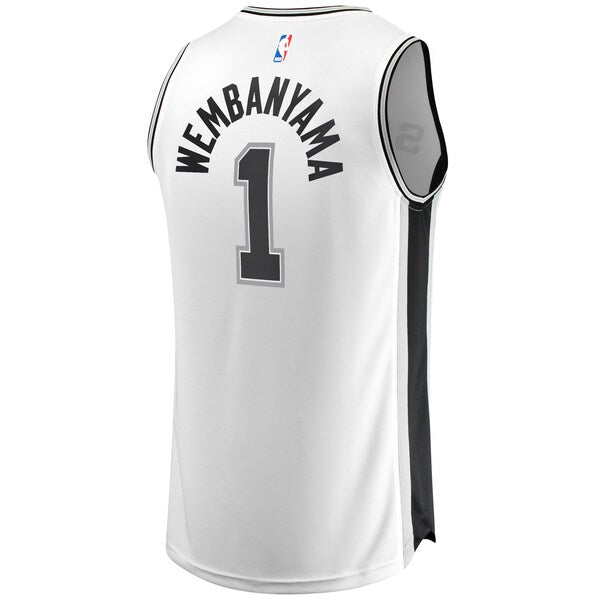 Victor Wembanyama San Antonio Spurs  Fast Break Replica Player Jersey - Association Edition - White/Black