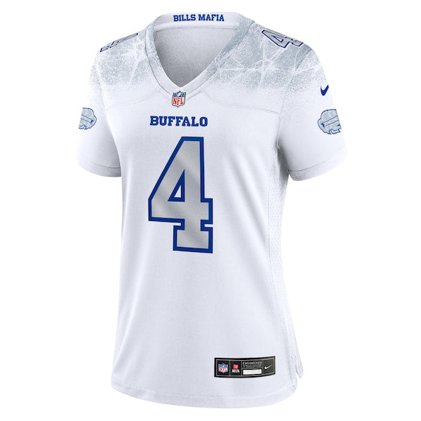 James Cook III Buffalo Bills Nike Women's 2025 Rivalries Collection Game Jersey - White