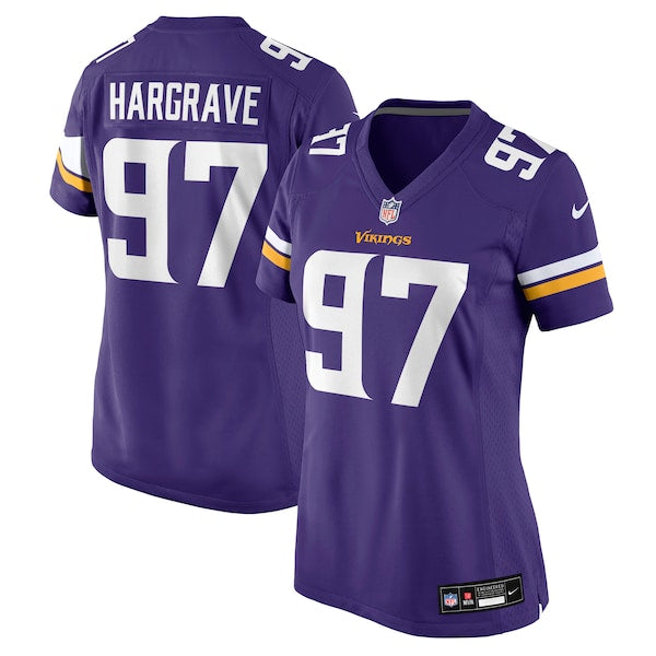 Javon Hargrave Minnesota Vikings Nike Women's Team Game Jersey -  Purple