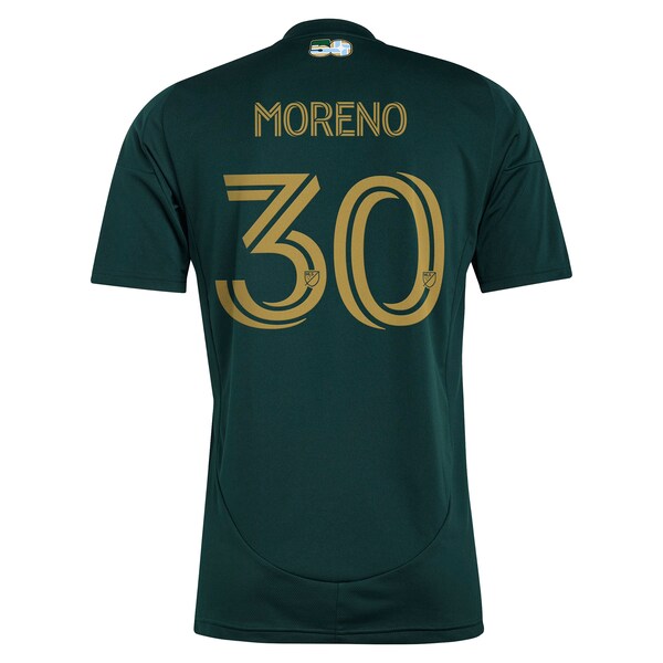 Santiago Moreno Portland Timbers adidas 2025 Forever Green & Gold Replica Player Jersey - Green