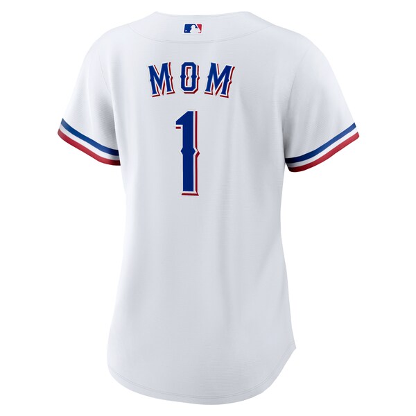 Texas Rangers Nike Women's #1 Mom Home Replica Jersey - White