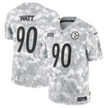 T.J. Watt Pittsburgh Steelers Nike 2024 Salute to Service Limited Jersey - Arctic Camo