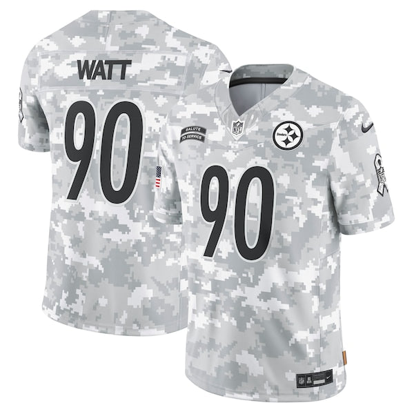 T.J. Watt Pittsburgh Steelers Nike 2024 Salute to Service Limited Jersey - Arctic Camo