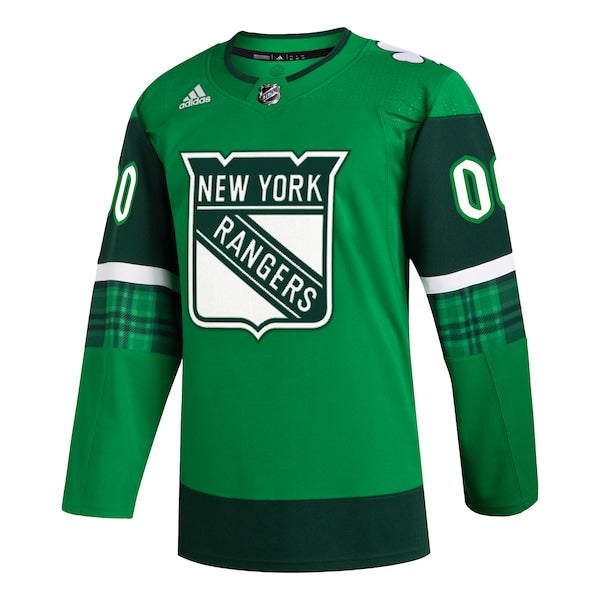 New York Rangers adidas St. Patrick's Day Authentic Custom Jersey - Kelly Green
