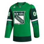 New York Rangers adidas St. Patrick's Day Authentic Custom Jersey - Kelly Green