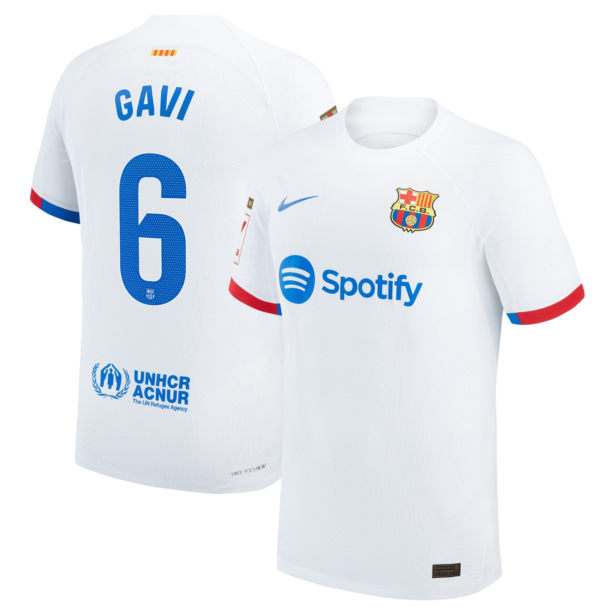 Gavi Barcelona Nike 2023/24 Third Authentic Jersey - Aqua/Royal/White