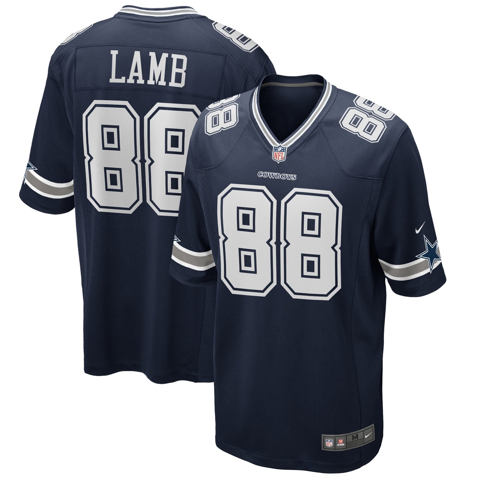 CeeDee Lamb Dallas Cowboys Nike Game Team Jersey - White/Navy